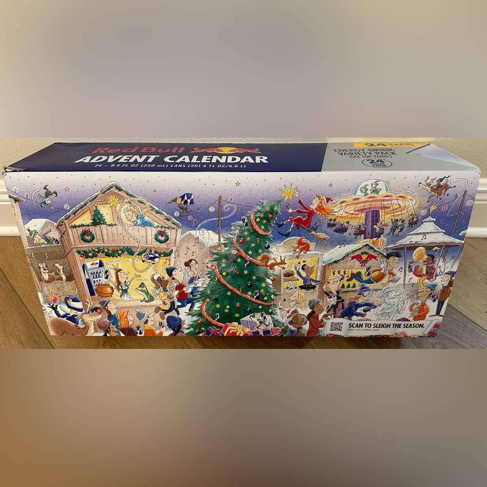 Red Bull Advent Calendar Assorted Flavors - Limited Edition New Sealed - 24 Cans